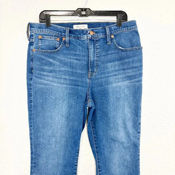 Madewell High Rise Cali Demi Boot Raw Hem Cropped Jeans Women's Waist Size 32 - Picture 4 of 8